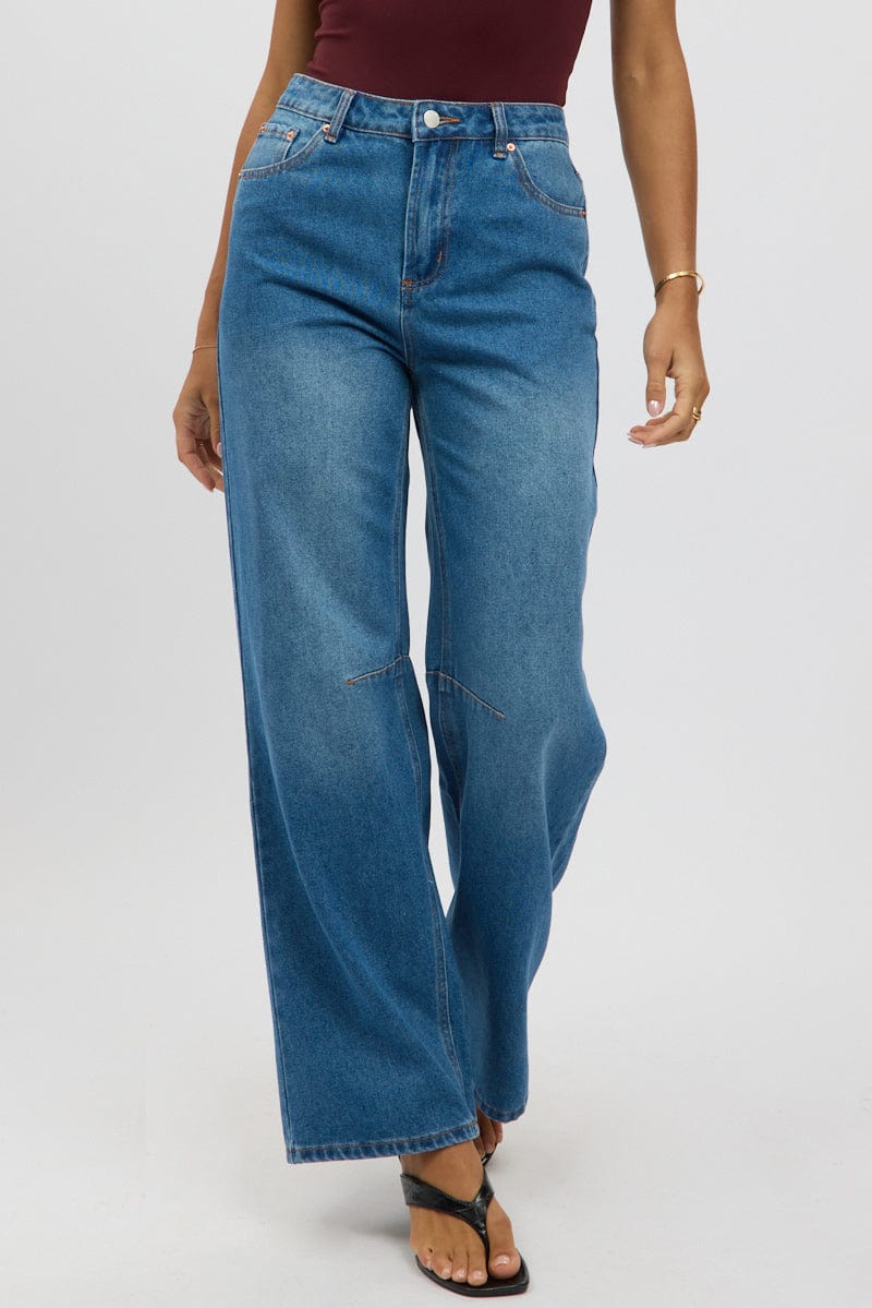 Denim Barrel Jeans Mid Rise - Image 2