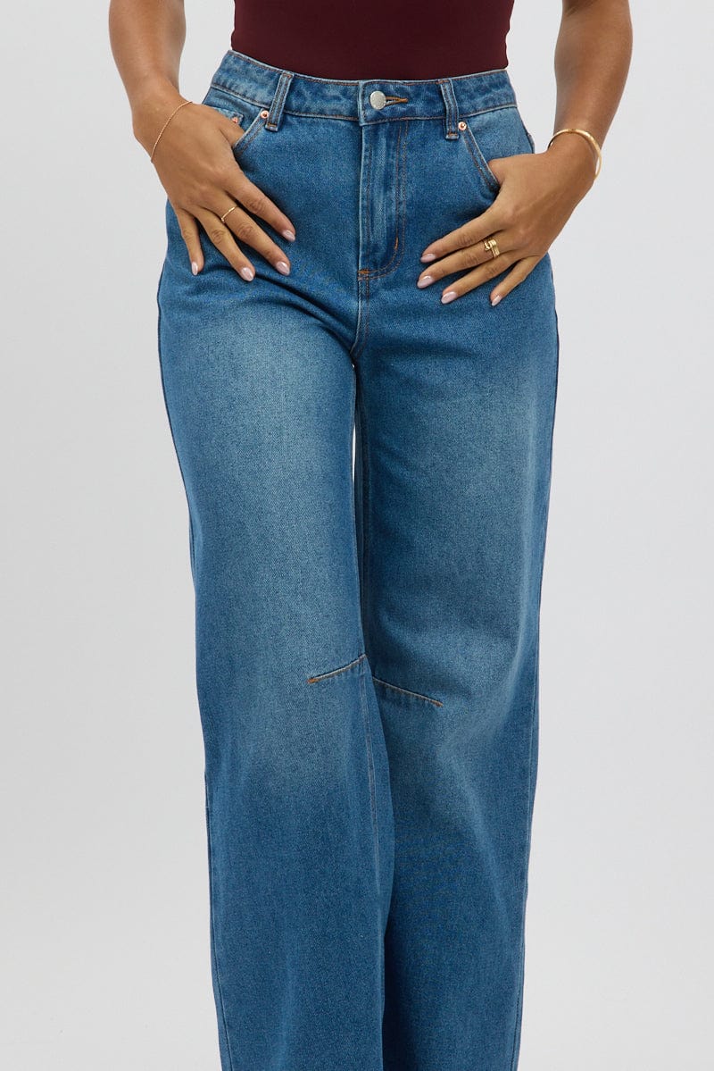Denim Barrel Jeans Mid Rise - Image 6