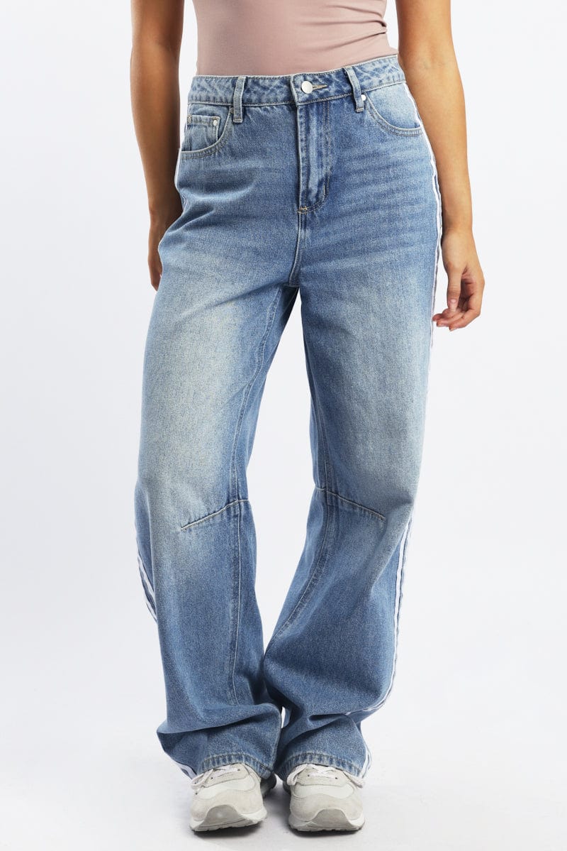 Denim Barrel Jeans Mid Rise - Image 3