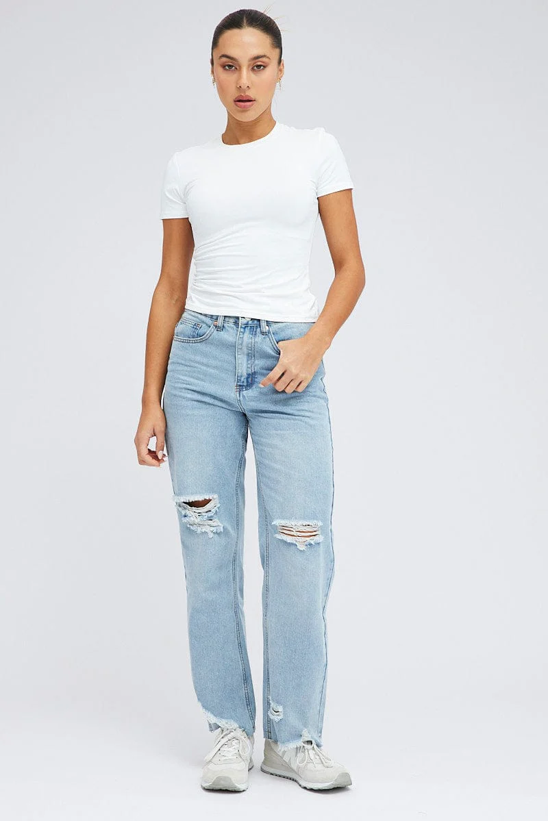 Denim Boyfriend Jeans Mid Rise - Image 3