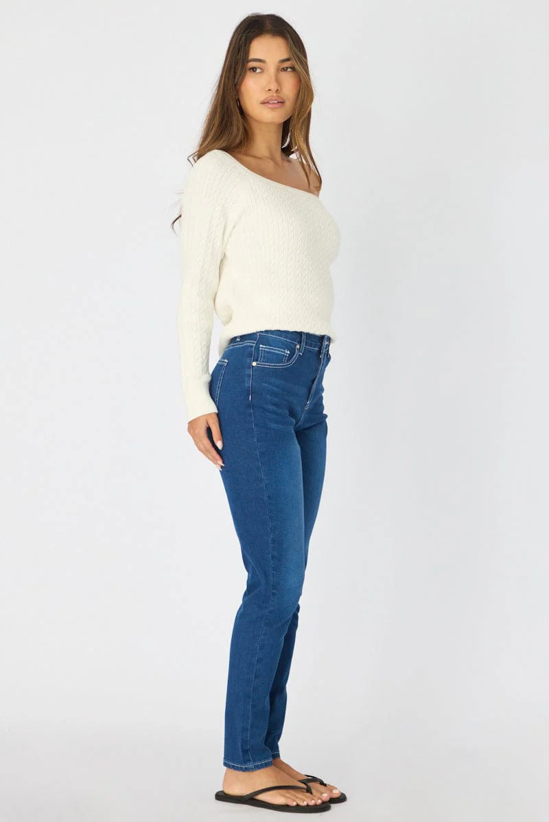 Denim Denim Skinny Jeans High Rise - Image 4