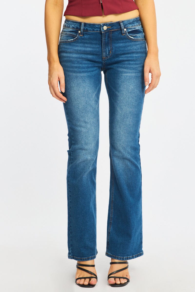 Denim Flare Leg Jeans Stretch Denim - Image 2