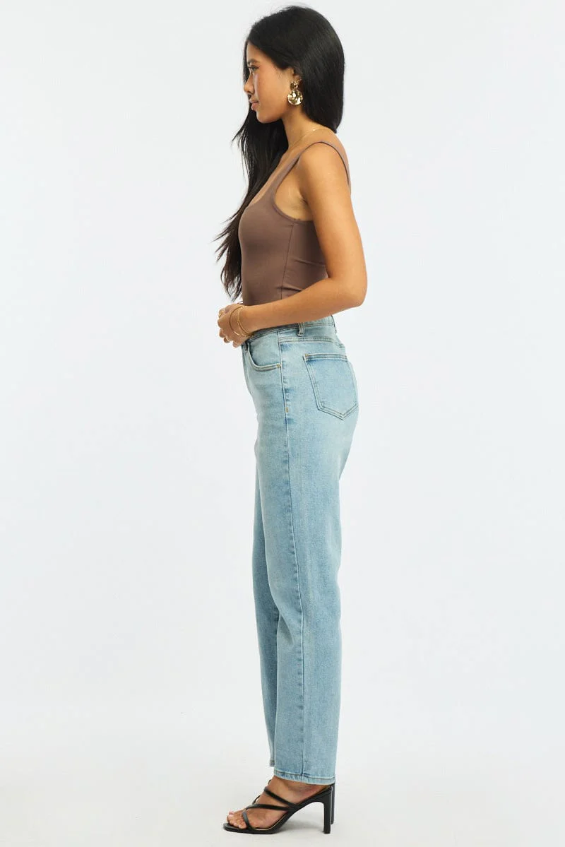 Denim Skinny Jeans Mid Rise - Image 4
