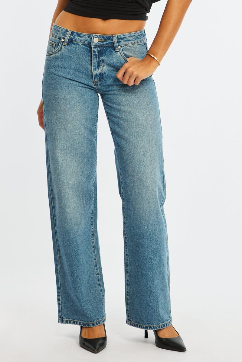 Denim Straight Jean Low Rise Light Wash - Image 2