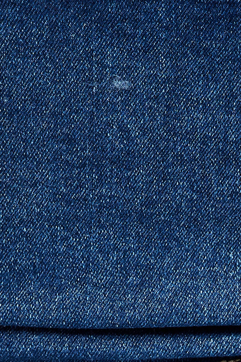 Denim Top Long Sleeve Sweetheart Hook & Eye Stretch - Image 6
