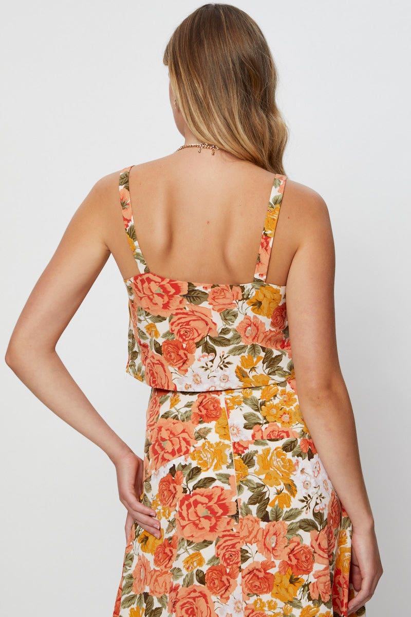 Floral Print Crop Top Sleeveless - Image 6