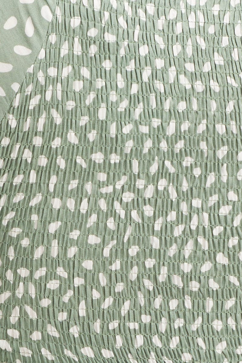 Geo Print Crop Top Long Sleeve - Image 6