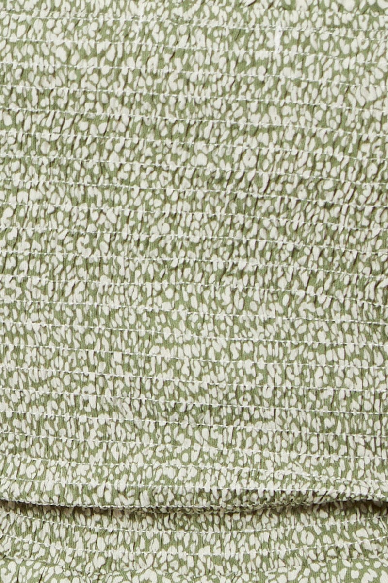 Geo Print Workwear Top Short Sleeve - Image 6