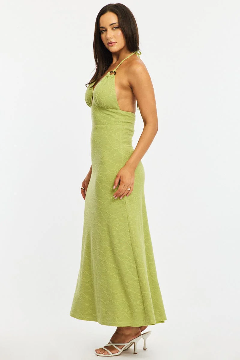 Green Bodycon Dress Sleeveless - Image 3