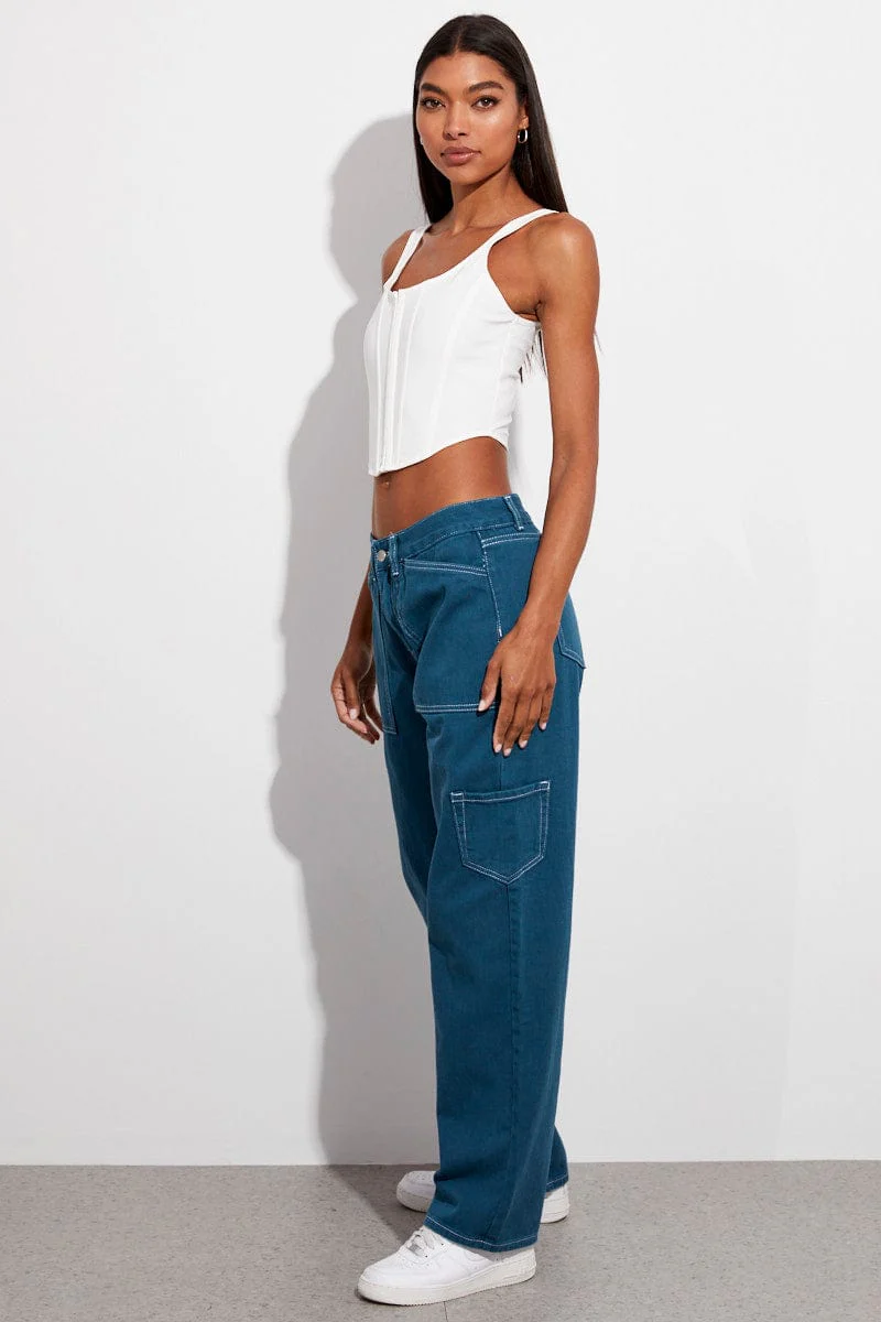 Green Cargo Jeans - Image 4