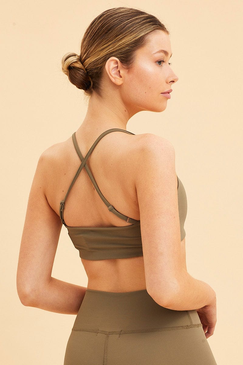 Green Crop Top Active Rib - Image 5