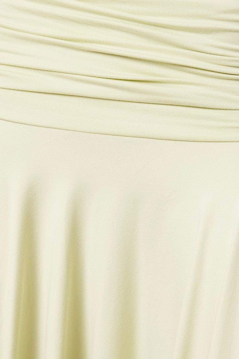 Green Handkerchief Midi Asymmetric Skirt - Image 6