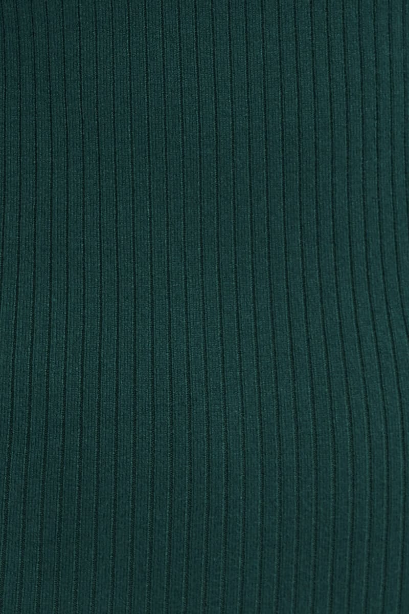 Green Knit Dress Long Sleeve Midi - Image 6