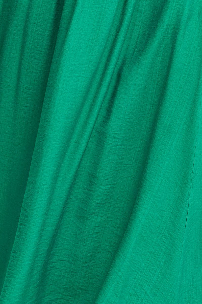 Green Maxi Skirt High Rise Cut Out - Image 5