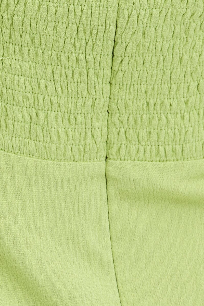 Green Mini Dress Ruched Bust Long Sleeve - Image 6
