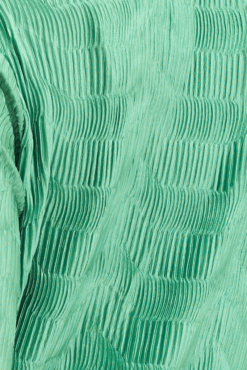 Green Plisse Shirts Long Sleeve - Image 6