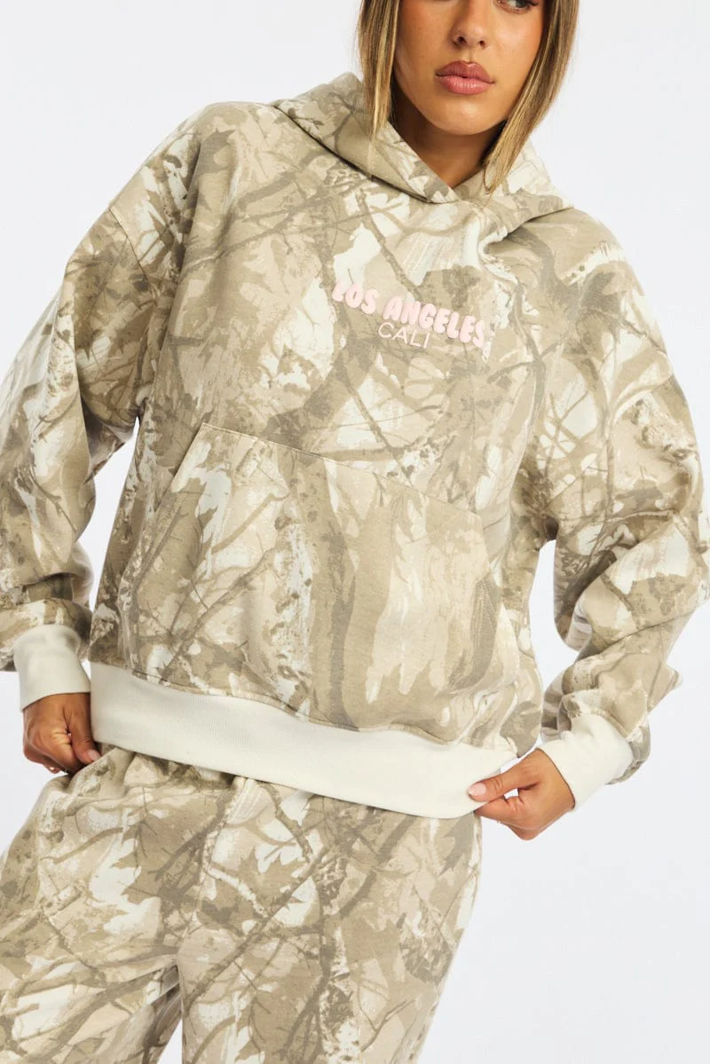 Green Print Hoodie Sweater - Image 5