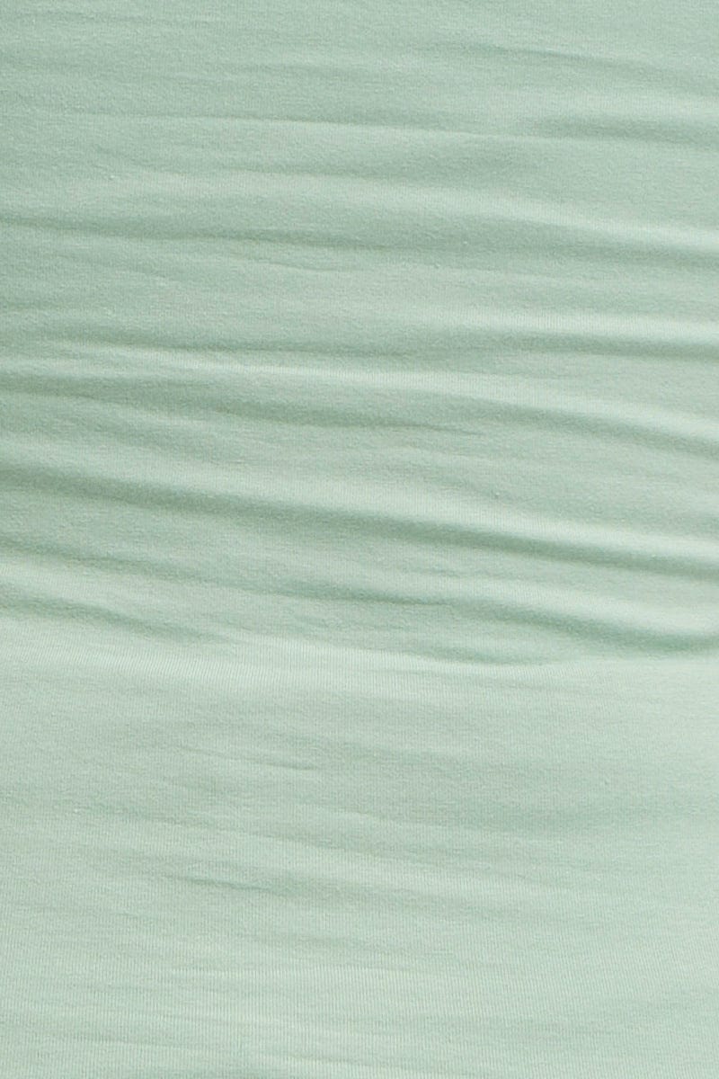 Green Singlet Top Sleeveless Cotton - Image 6