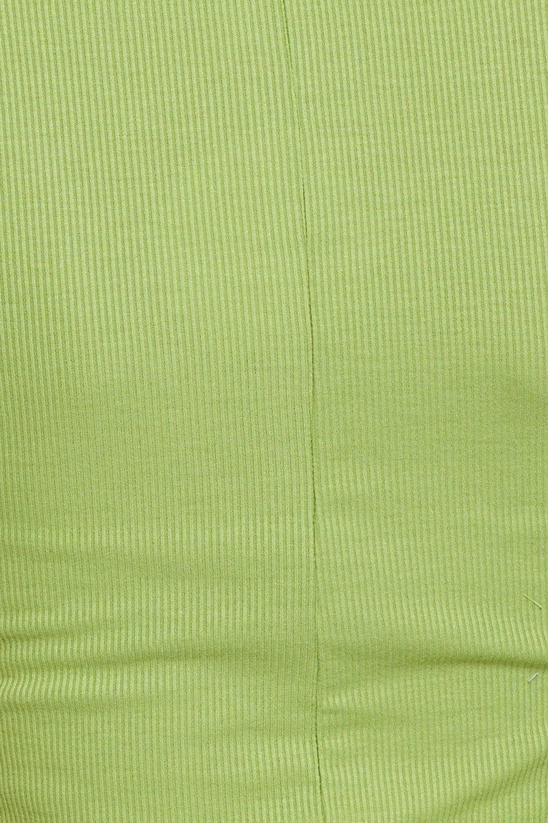 Green T-Shirt Short Sleeve Crop Crew Neck - Image 6