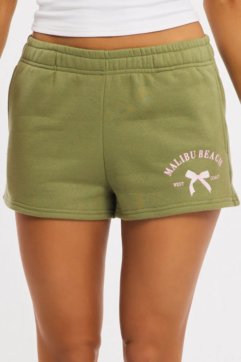 Green Track Short Elasticated Waist - Image 5