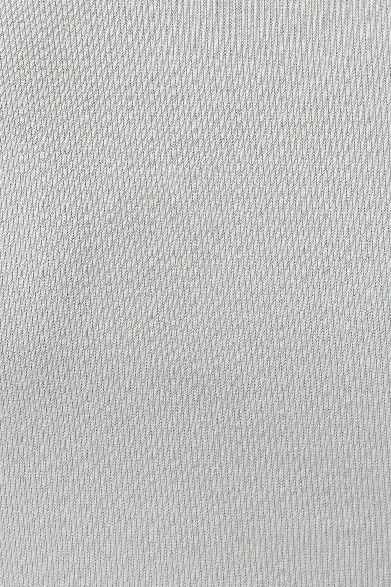 Grey Crop Tank Top Crew neck - Image 6