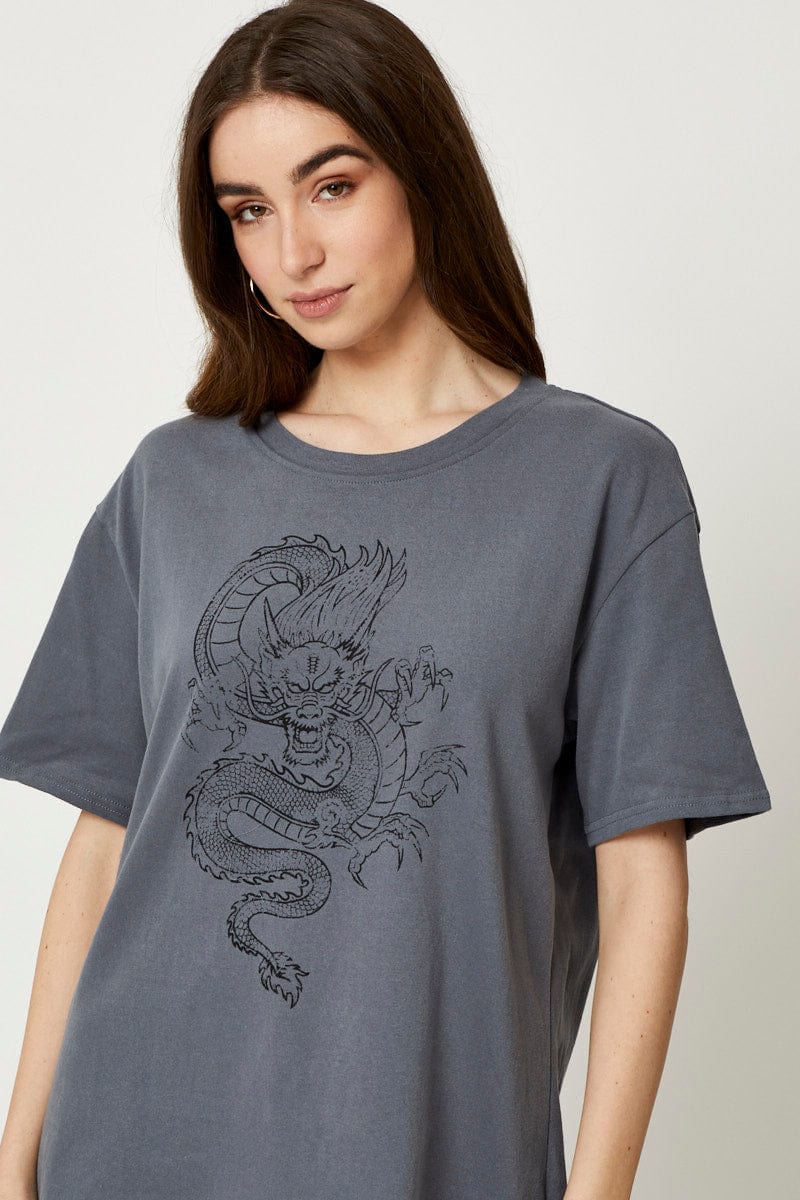 Grey Dragon T-Shirt - Image 5