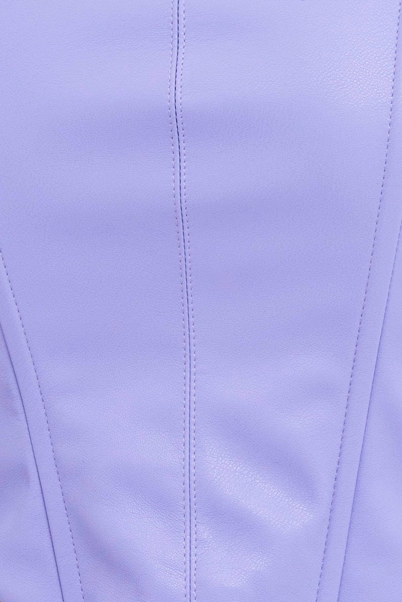 Purple Faux Leather Corset - Image 6
