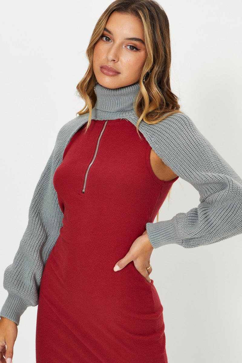 Grey Jumper Roll Neck - Image 7