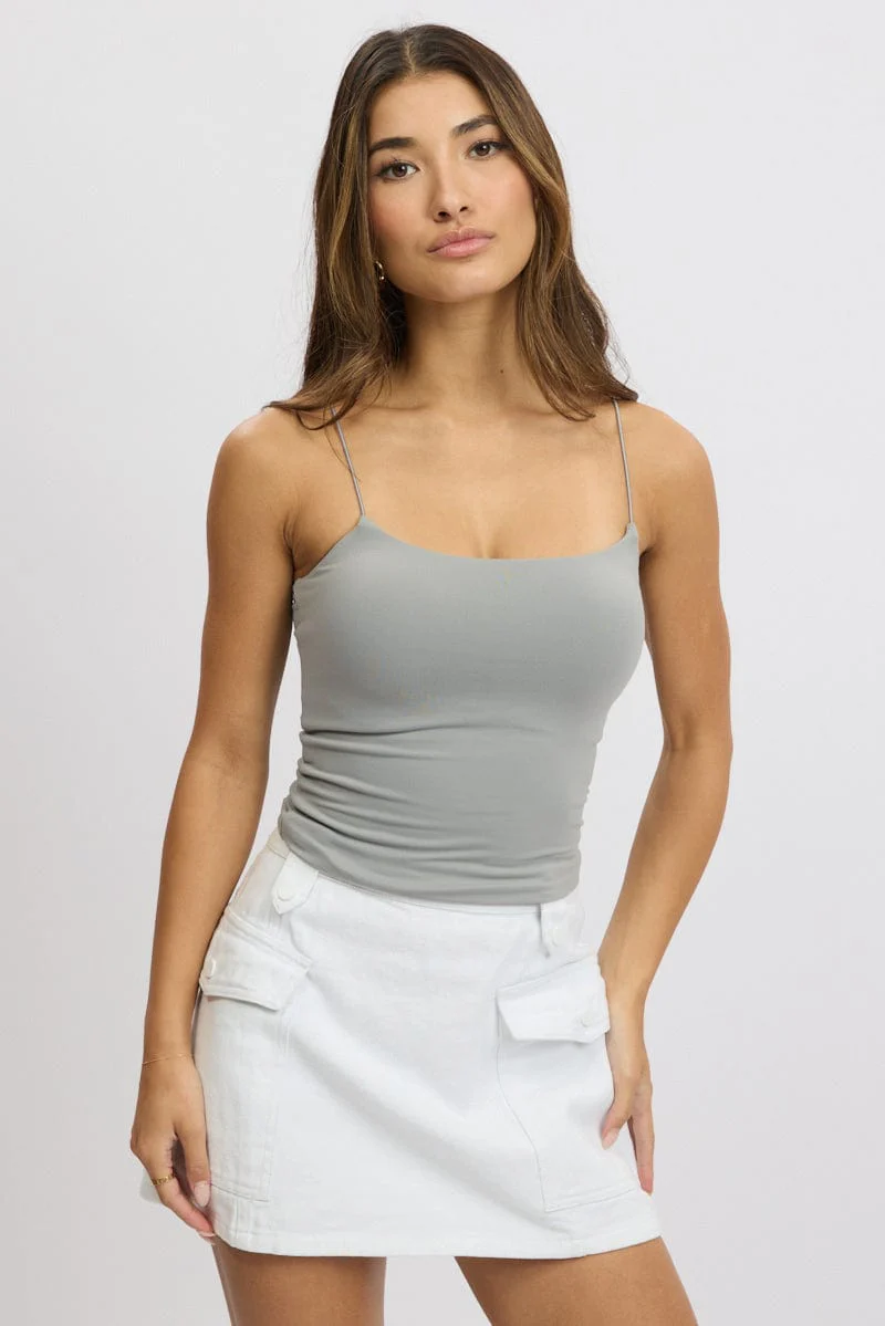 Grey SuperSoft Singlet Double Layer - Image 3