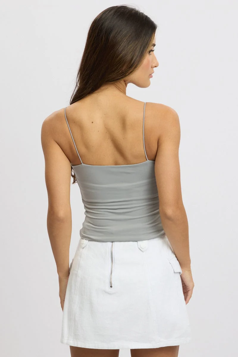 Grey SuperSoft Singlet Double Layer - Image 5