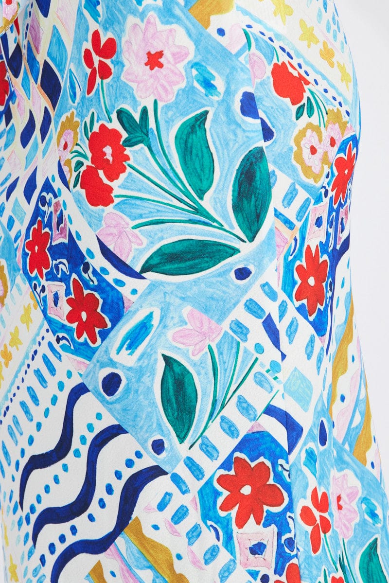 Multi Abstract Maxi Bias Skirt - Image 6