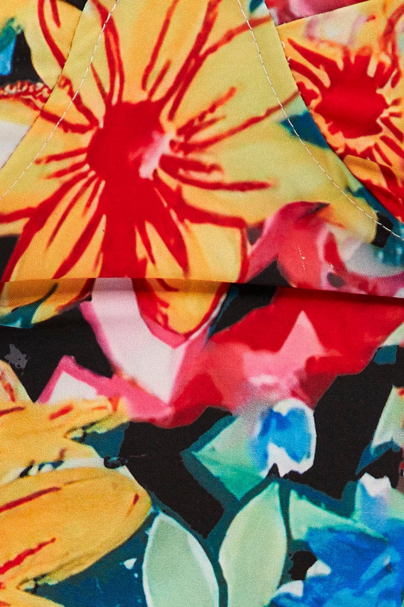 Multi Floral Floral Print Corset Top - Image 6