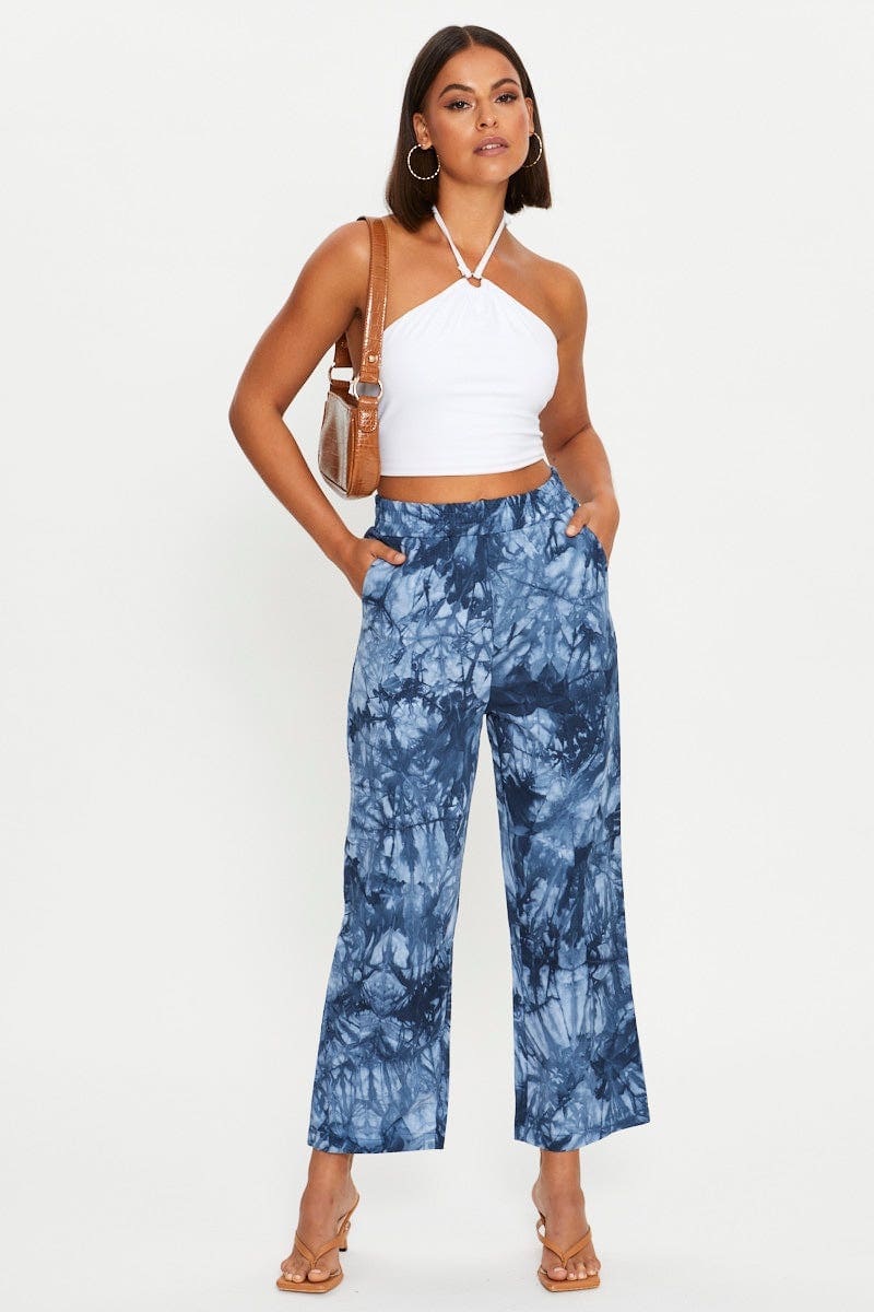 Multi Tie Dye Wide Leg Jean - Image 4