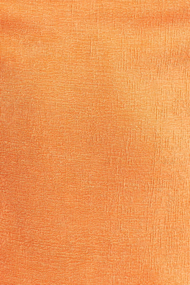 Orange Cowl Neck Scarf Hem Cami Top - Image 10