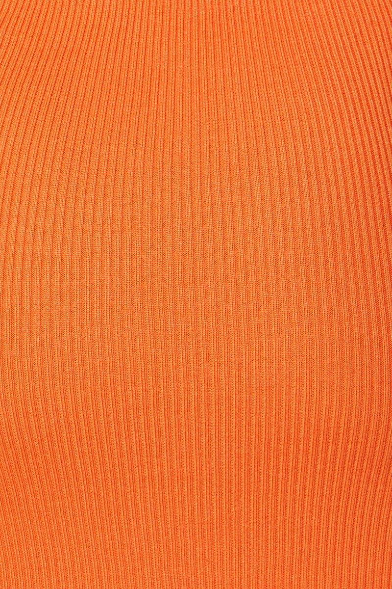 Orange Midi Dress Sleeveless - Image 6