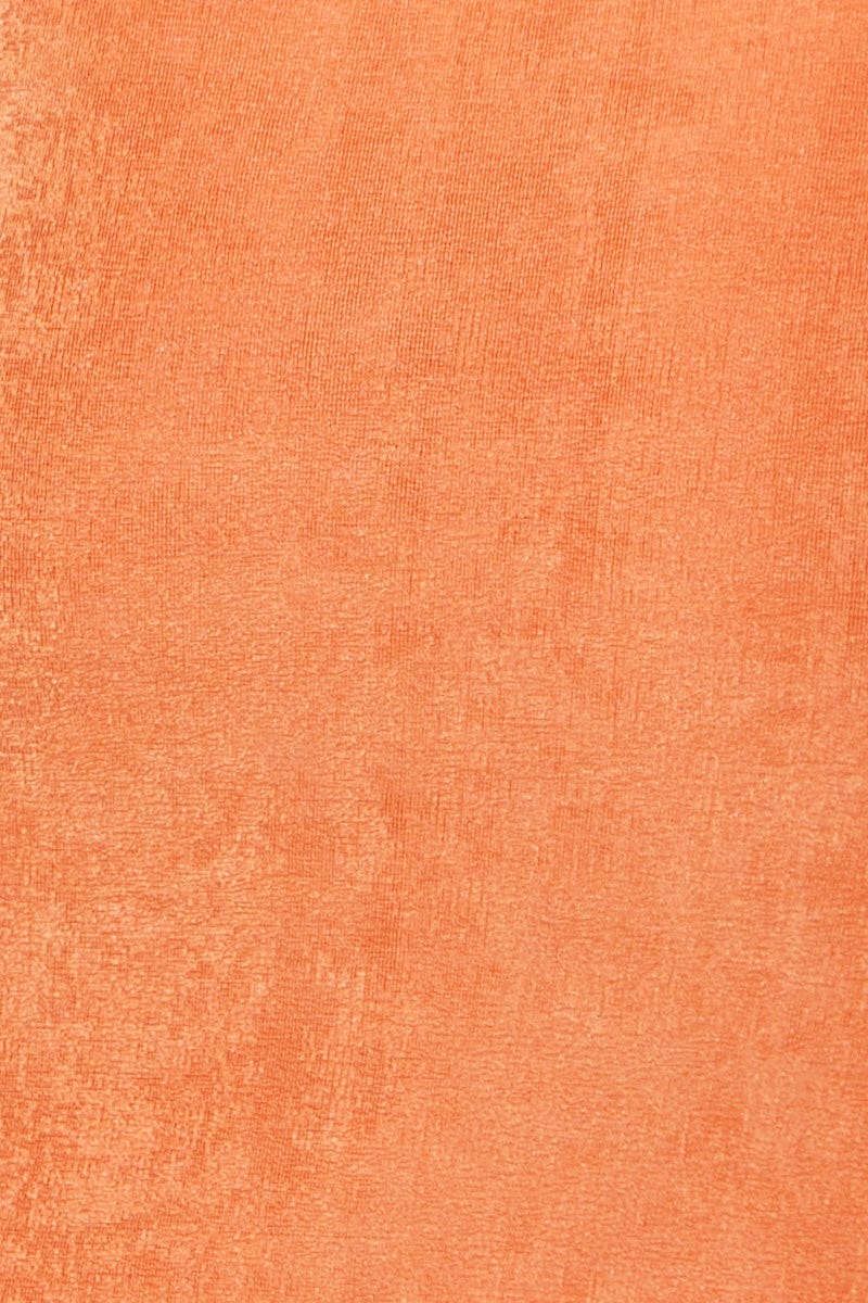 Orange Mini Dress Slinky Jersey Cut Out - Image 6