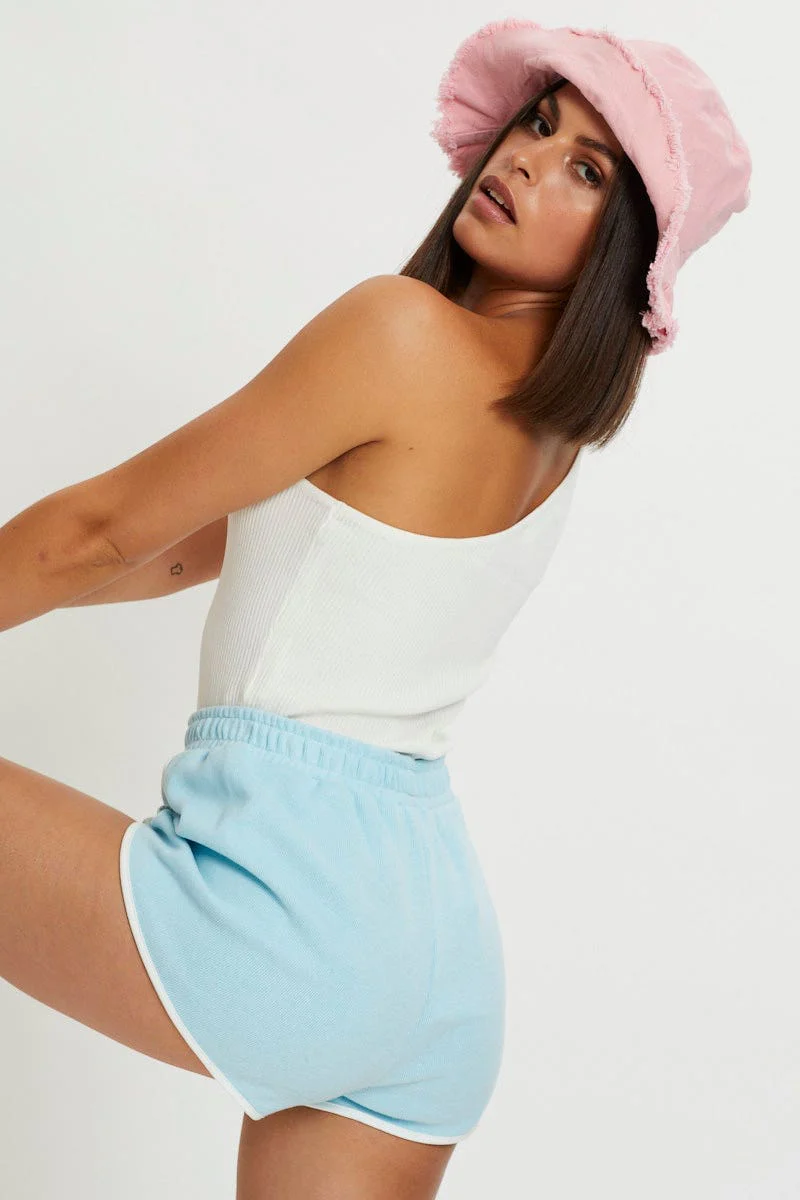 Orange Scalloped Hem Track Short - Image 4