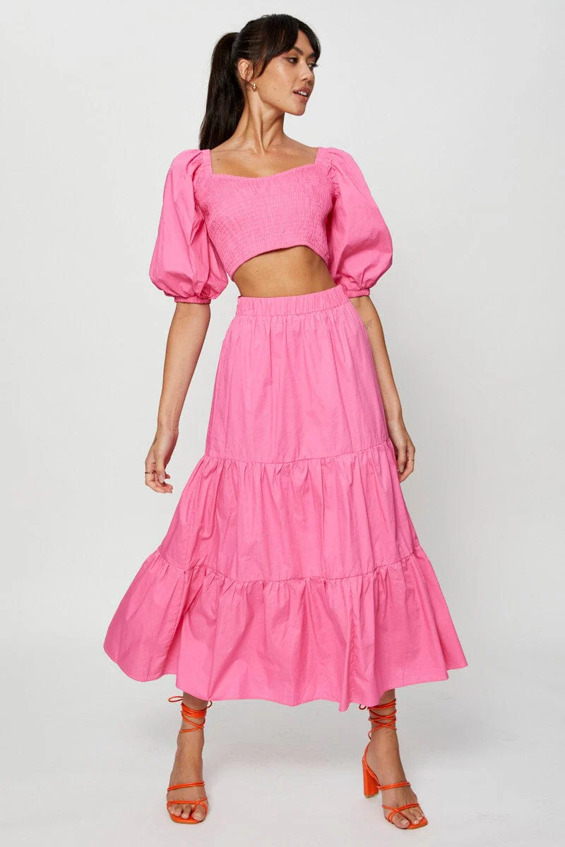 Pink Crop Top Short Sleeve - Image 2