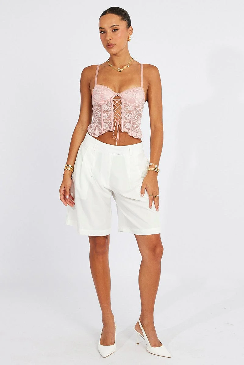 Pink Lace Corset Top - Image 2