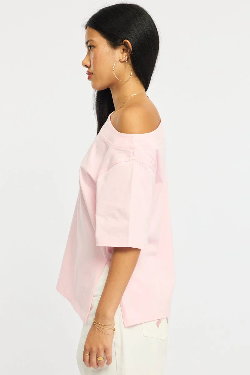 Pink One Shoulder Top - Image 4