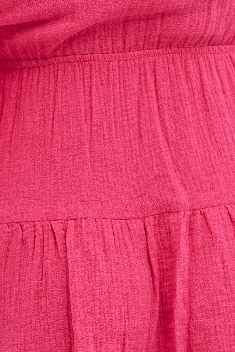 Pink Skater Dress Long Sleeve Mini - Image 6
