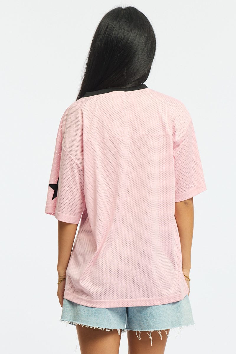 Pink Sports Tee Short Sleeve - Image 4