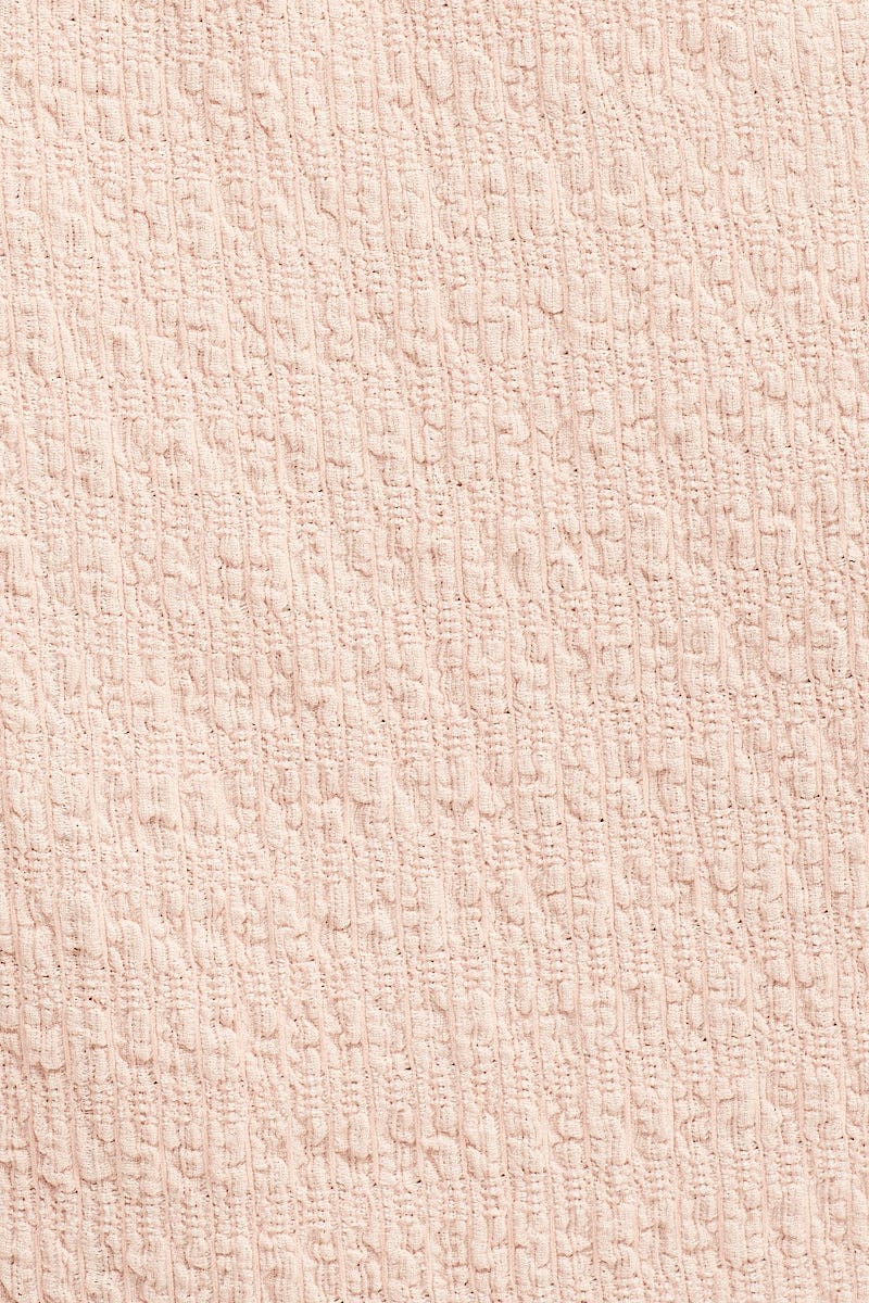 Pink Textured Mini Skirt - Image 6