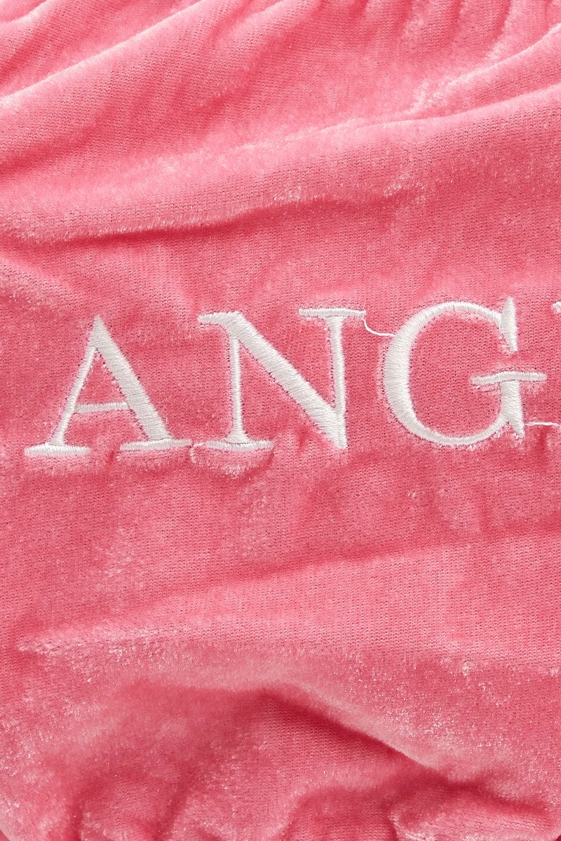 Pink Velvet Bandeau Top - Image 6
