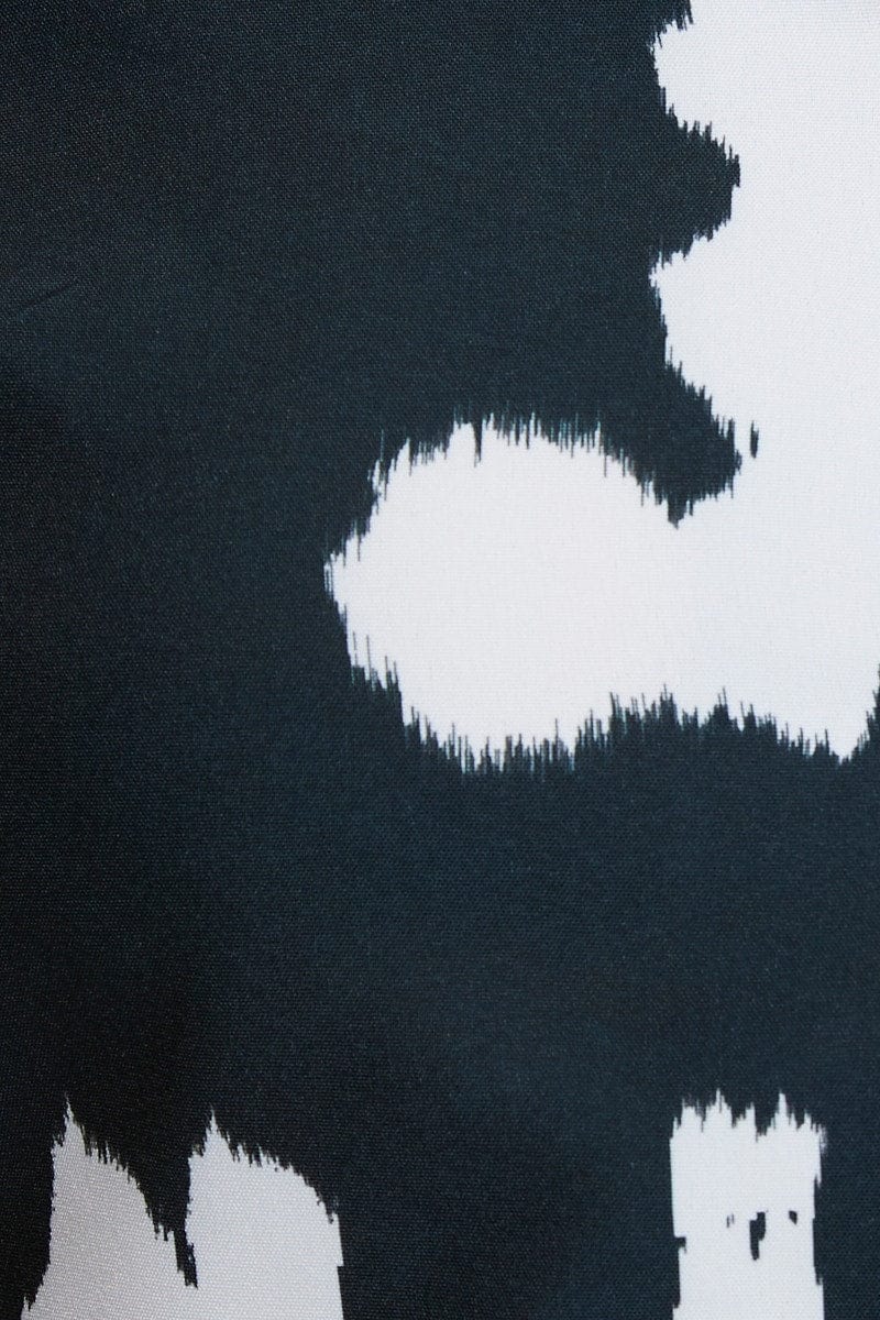 Print Button Front Crop Shirt - Image 6