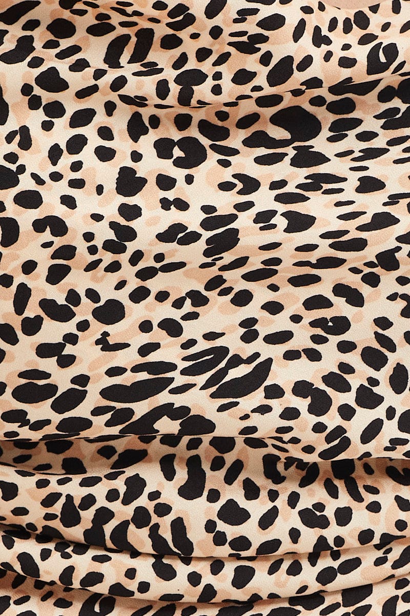 Print Cami Top Sleeveless Cowl Neck Satin - Image 6