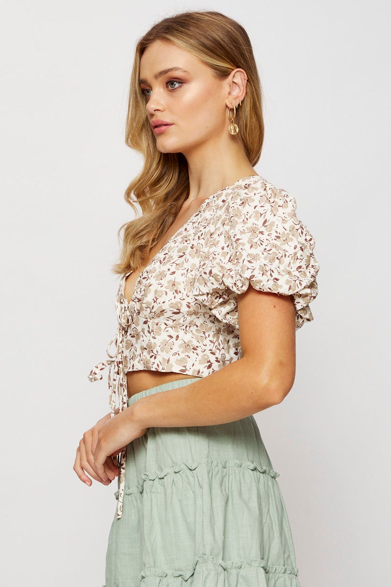 Print Crop Bolero Short Sleeve - Image 4