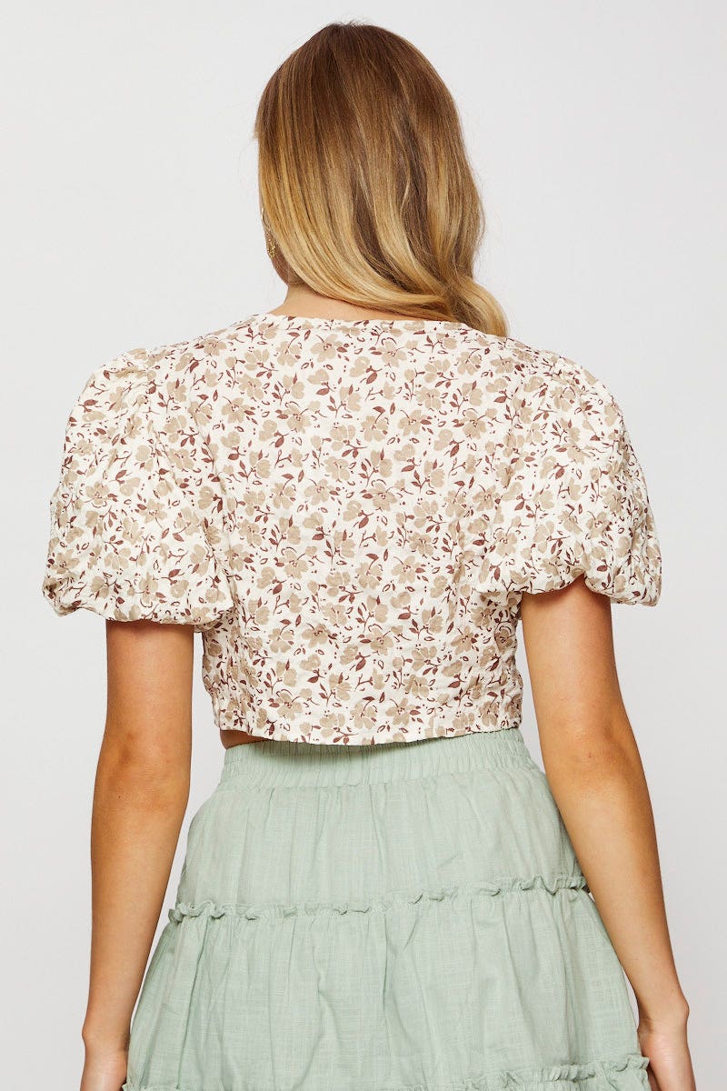 Print Crop Bolero Short Sleeve - Image 5