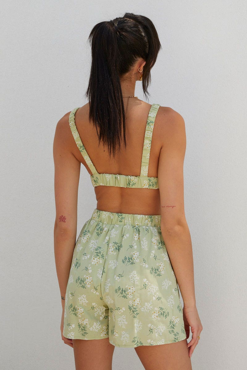 Print Crop Bralette Sleeveless - Image 5