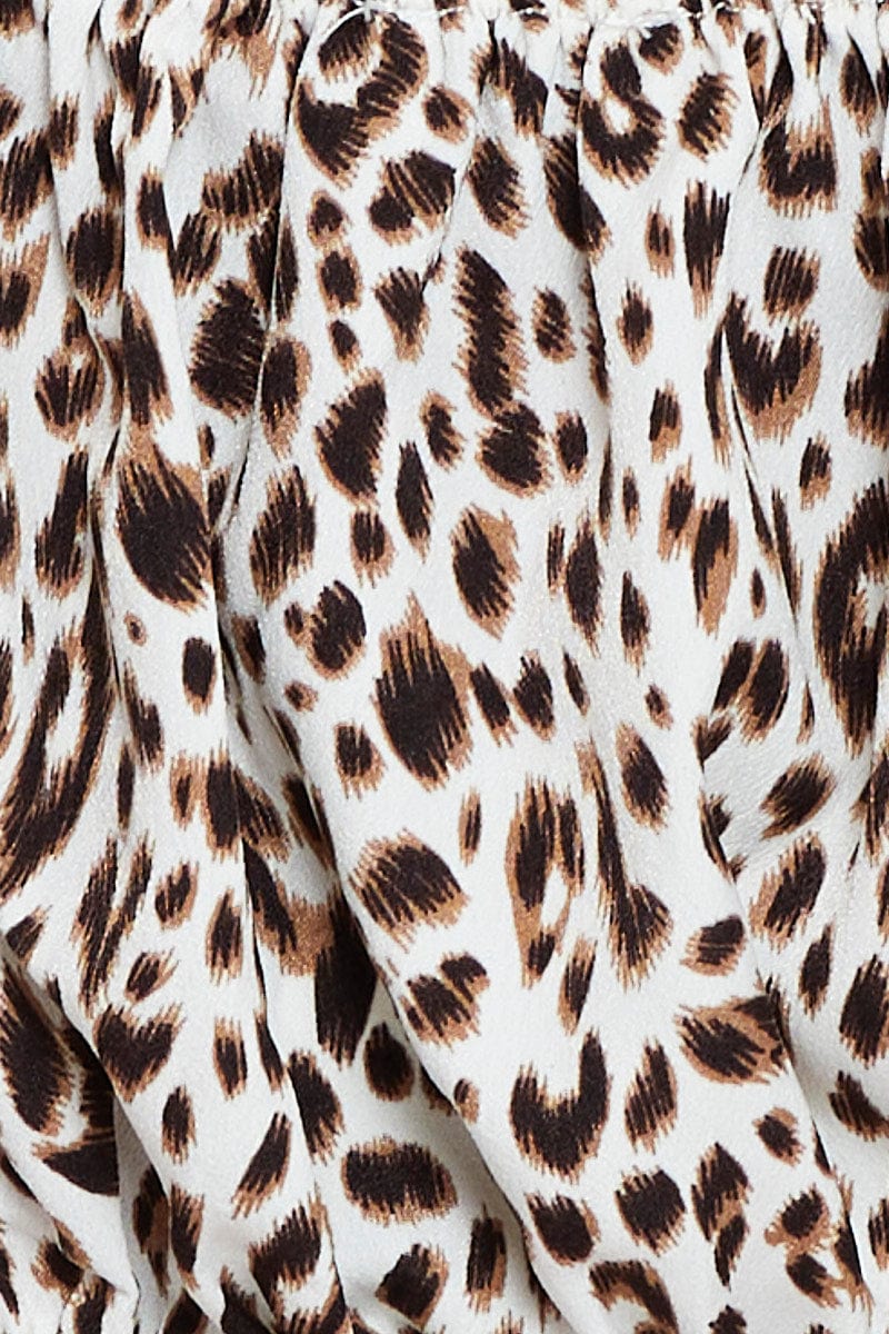 Print Crop Top Short Sleeve Tie Up - Image 6
